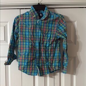 JK Designs Blue and Green Button Down Shirt
